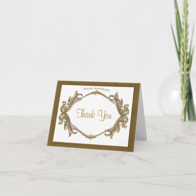 50. Jahrestag Vielen Dank Dankeskarte (Vorderseite)