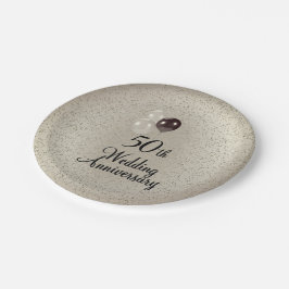 50. Jahrestags-Papierplatte Pappteller