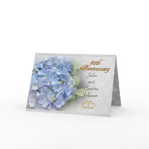 50. Jahrestags-Party Einladung Hydrangeas blau