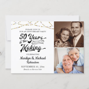 50. JAHRESZEIT 50 JAHRE IM MAKING Black Gold Einladung