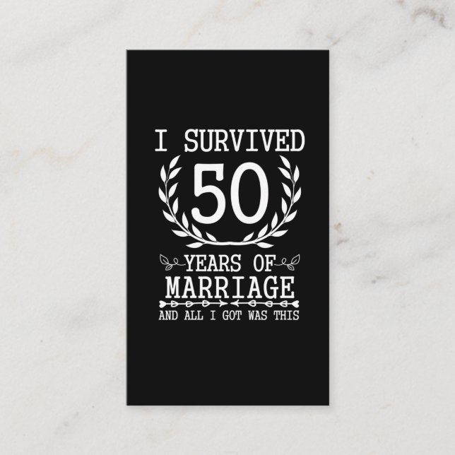 50-jährige Ehefrau Husband 50. Hochzeit Visitenkarte (Vorderseite)