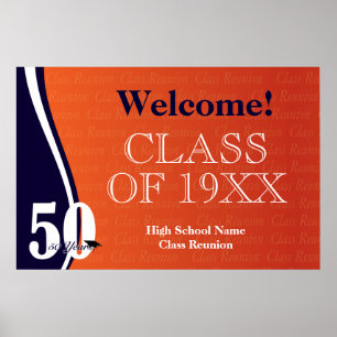 50-jährige Wiedersehen in Orange und Blue Poster