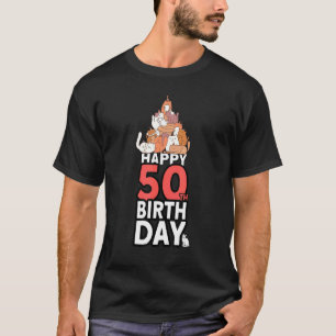50-jähriger Katzenbesitzer Katze 50. Geburtstag T-Shirt