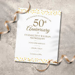 50-jähriges Budget Gold Hearts Save the Date<br><div class="desc">Mit feinen goldenen Herzen Konfetti. Personalisieren Sie mit Ihrem besonderen 50 Jahre goldenen Jubiläum Save the Date Informationen in schicken Schriften. Entwickelt von Thisisnotme©</div>