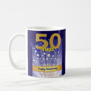 50-jähriges CUSTOM Erholung Jahrestag kühne Zahl Kaffeetasse