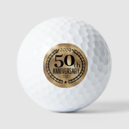 50-jähriges Firmenlogo Gold Golfball