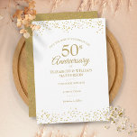 50-jähriges Gold Dust Confetti Save the Date Einladung<br><div class="desc">Mit feinen Goldstaub Konfetti. Personalisieren Sie mit Ihrem besonderen 50 Jahre goldenen Jubiläum Save the Date Informationen in schicken Schriften. Entwickelt von Thisisnotme©</div>