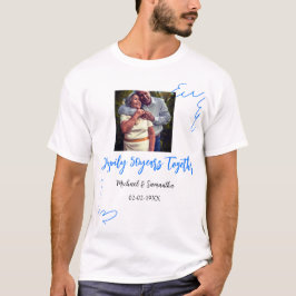 50-jähriges Jubiläum mit Namen für blaues Foto T-Shirt