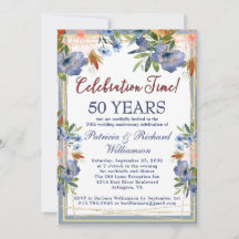 50. (Jedes Jahr) Chic Florale Hochzeitsjubiläum