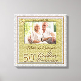 50. Jubiläum 16x16 Personalisiertes Foto Leinwanddruck