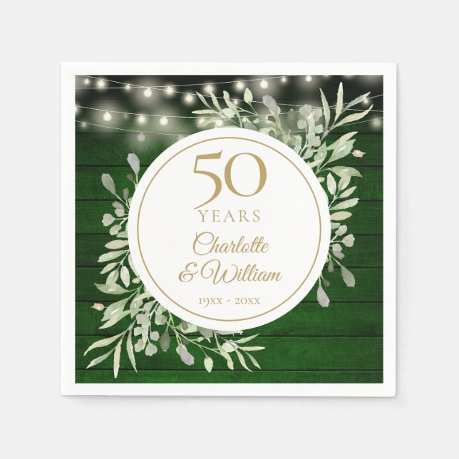 50. Jubiläum Blumenzwiebelleuchten Serviette (Vorderseite)
