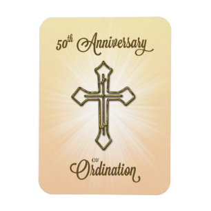 50. Jubiläum der Ordination, Gold Cross auf Star Magnet