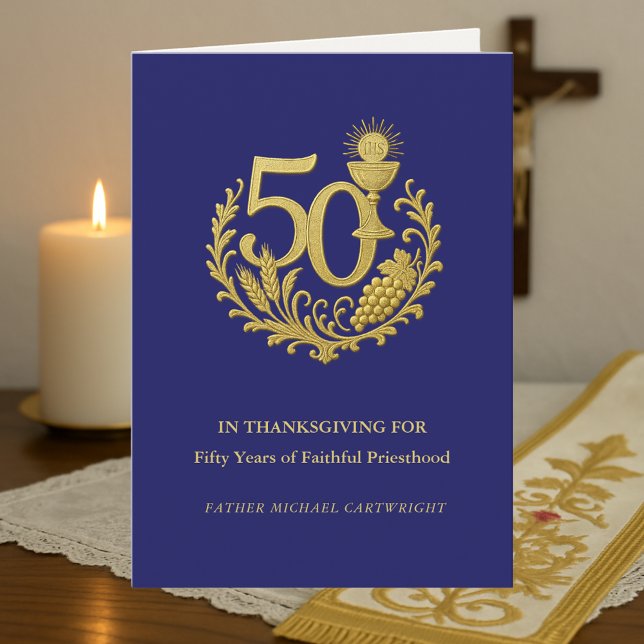 50. Jubiläum der Priesterordination Gold Karte (Von Creator hochgeladen)