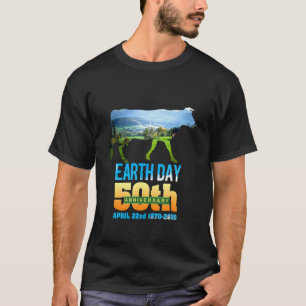 50. Jubiläum Earth Day Kuh-Silhouette T-Shirt