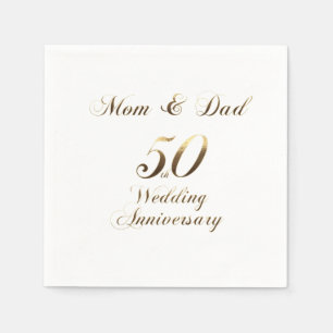 50. Jubiläum Eltern Goldene Hochzeit Serviette