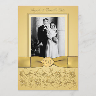 50. Jubiläum Gold-Einladung Einladung