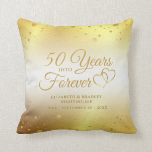 50. Jubiläum Gold JAHRE INTO FOREVER Kissen