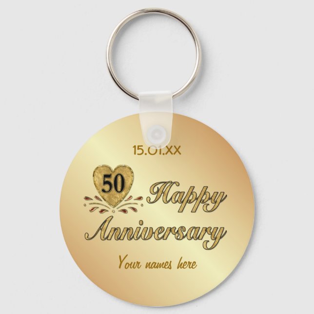 50. Jubiläum - Gold Schlüsselanhänger (Vorderseite)