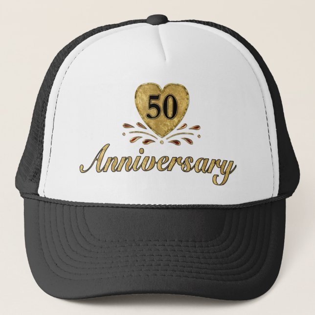 50. Jubiläum - Gold Truckerkappe (Vorderseite)