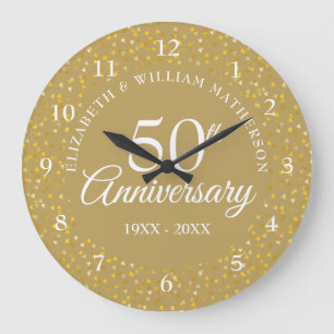 50. Jubiläum Golden Hearts Große Wanduhr