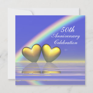 50. Jubiläum Goldene Herzen Einladung