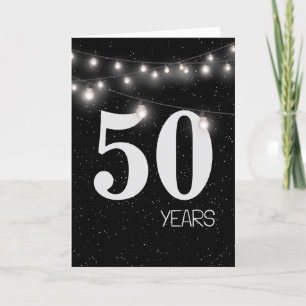 50. Jubiläum mit Leuchten und Sternen Karte