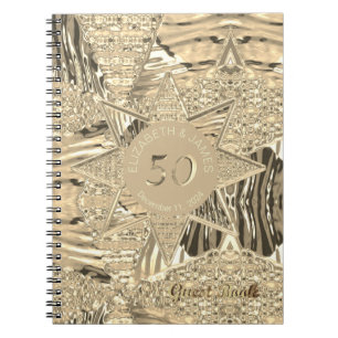 50. Jubiläum Party Golden Wedding Gästebuch Notizblock