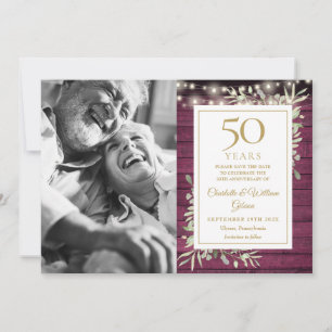50. Jubiläum Rotes Holz Grüne Lichter Foto Save The Date