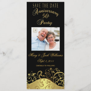 50. Jubiläum Save the Date Fotokarte Einladung