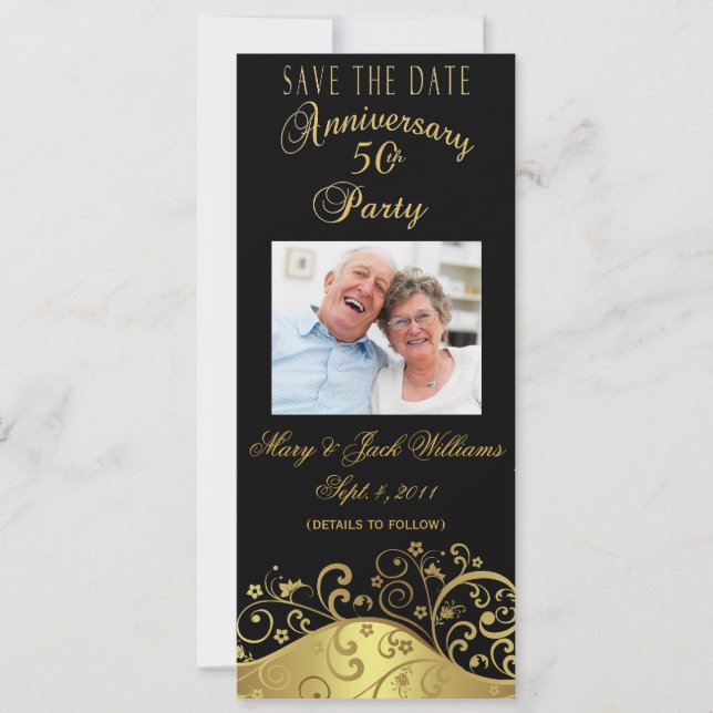 50. Jubiläum Save the Date Fotokarte Einladung (Vorderseite)