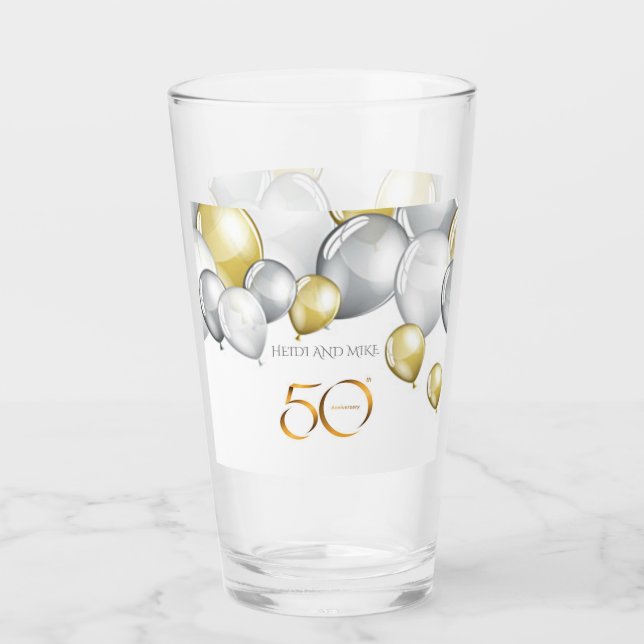 50. Jubiläum Schuster/Glas. Personalisierter Name. Glas (Vorderseite)