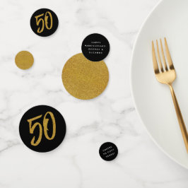 50. Jubiläum schwarz und gold Brauch Konfetti