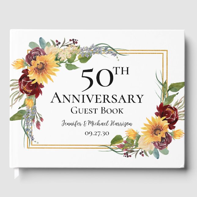 50. Jubiläum Sunflowers Gästebuch (Vorderseite)