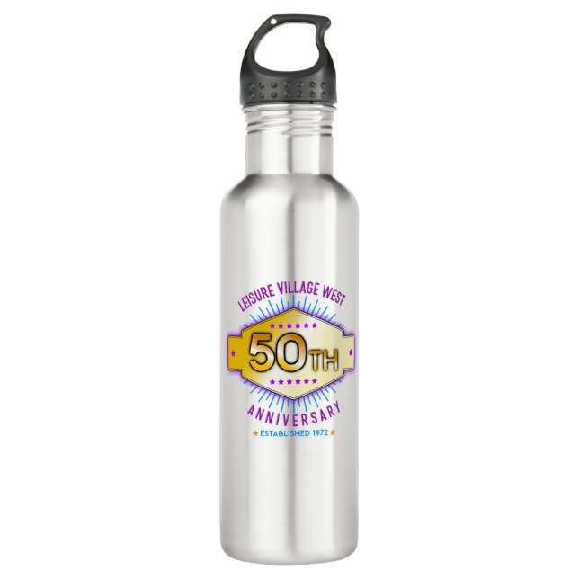50. Jubiläum Wasserflasche Edelstahlflasche (Vorderseite)