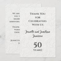 50. Jubiläum Weiße Blüte Geschmackvoll Vielen Dank