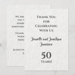 50. Jubiläum Weiße Blüte Geschmackvoll Vielen Dank Dankeskarte