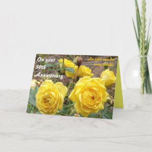 50. Jubiläums-Golden-Angel-Rosen-Grußkarte Karte
