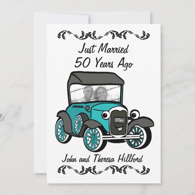 50. Jubiläums-Oldtimer Einladung (Vorderseite)