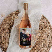 50. Jubiläumsfeier Foto Prost Gold Schrift