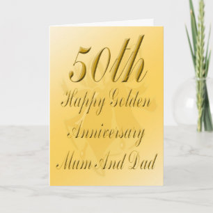 50. Jubiläumskarte für Mama und Vater Karte