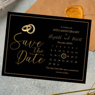 50. Jubiläumszeitschrift Save the Date Kalender Ankündigungspostkarte