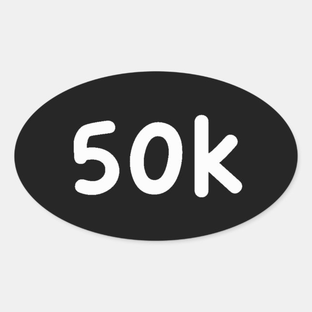 50 k ovaler aufkleber (Vorderseite)