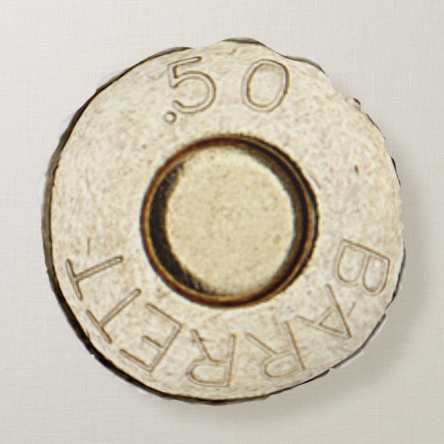 50 Kaliber Rundes Kissen (Rückseite)