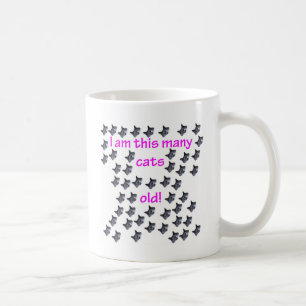 50 Katzen-Köpfe alt Kaffeetasse