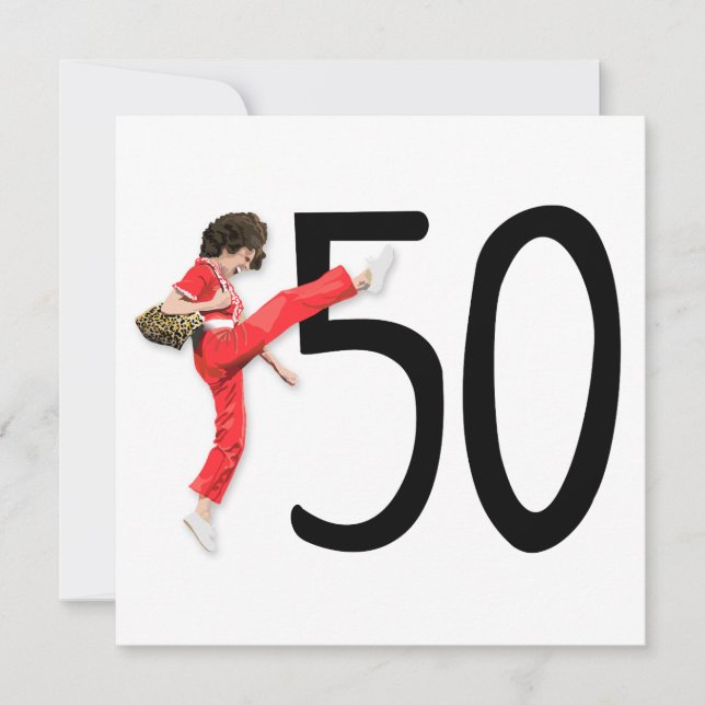 50 Kick Einladung (Vorderseite)