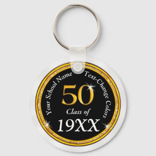 50. Klasse Wiedersehen-Favoriten für Schwarz, Gold Schlüsselanhänger