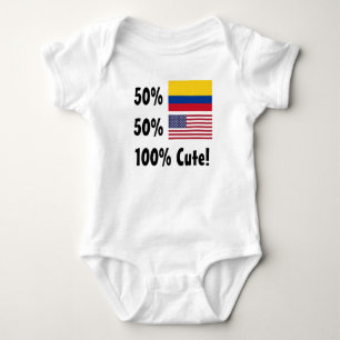 50% kolumbianischer 50% Amerikaner 100% niedlich Baby Strampler