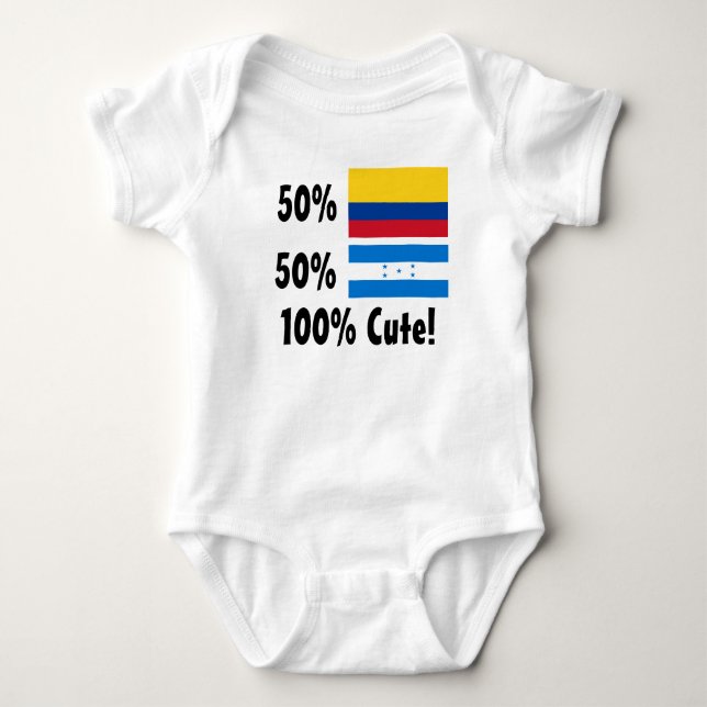 50% kolumbianischer 50% Honduraner 100% niedlich Baby Strampler (Vorderseite)