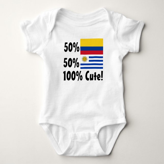 50% kolumbianischer 50% Uruguayan 100% niedlich Baby Strampler (Vorderseite)