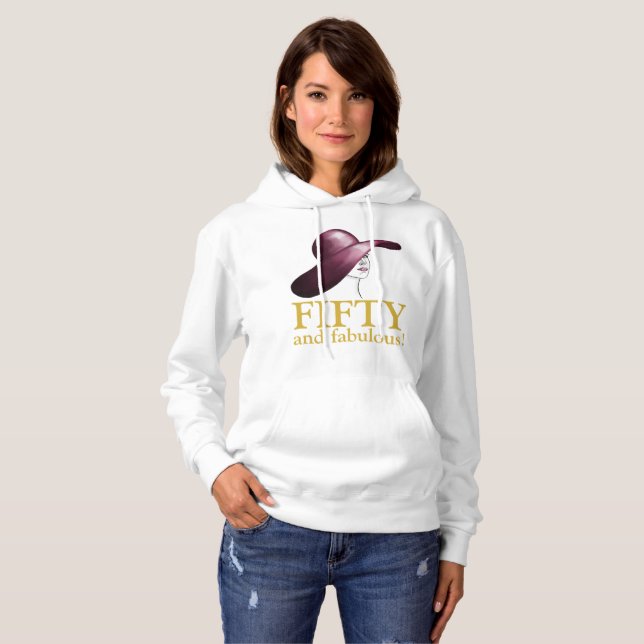 50-köpfige elegante Frau Ehrengast Hoodie (Vorne ganz)